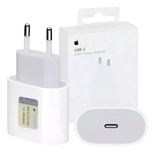 Carregador Fonte Apple iPad iPhone Turbo Usb-c 20w Original Branco - R$ 94,58