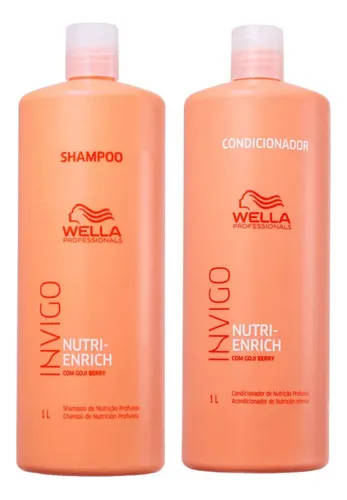 Kit Wella Invigo Nutri Enrich Shampoo 1000ml + Cond 1000ml - R$ 276,19